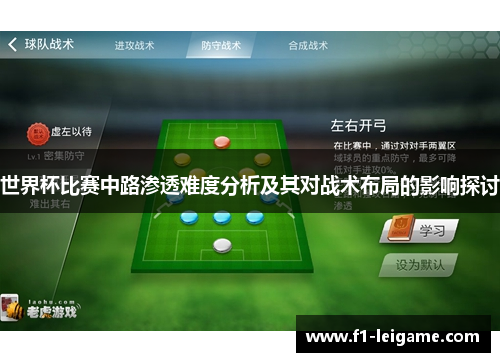世界杯比赛中路渗透难度分析及其对战术布局的影响探讨